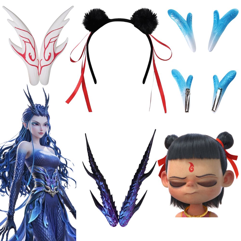 Head Gear Running - Nezha Ao Bing コスプレヘアクリップ Ao Run