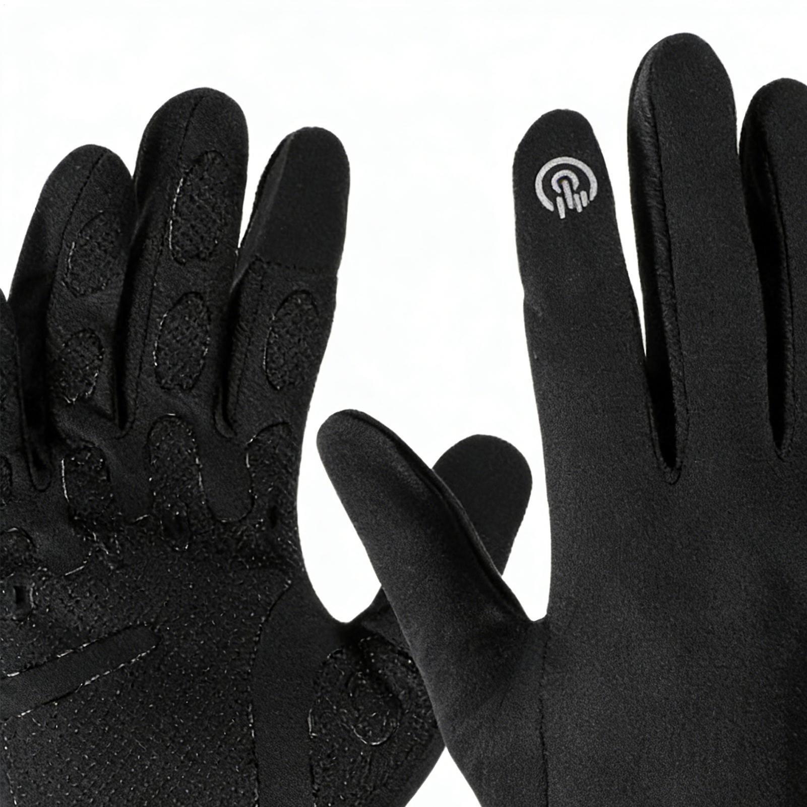 Running Gear For Cold Weather - 暖かいサイクリンググローブ フルフィンガー 寒い天候用 アウトドアギア タッチスクリーン対応 スノーグローブ
