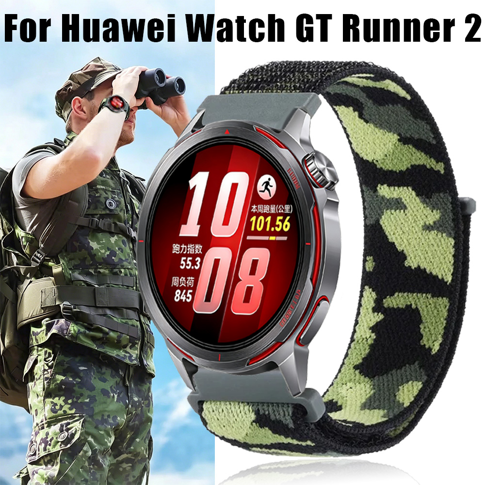 Runners Gear - 20mm 22mmナイロンループストラップ Huawei Watch GT Runner