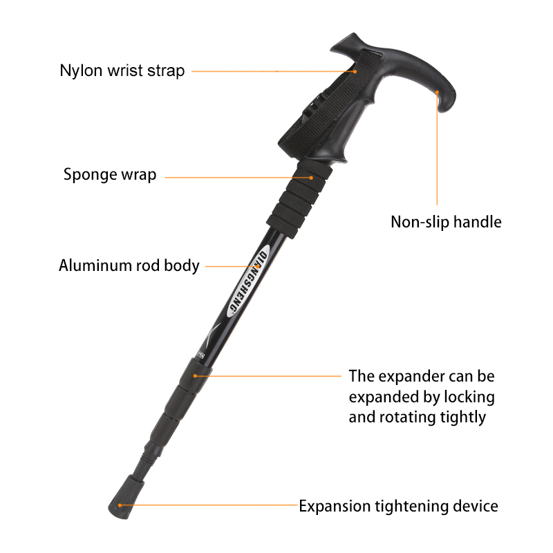 屋外折りたたみトレッキングポール 4 セクションポータブルウ - Trekking Pole Carbon のレビューと価格