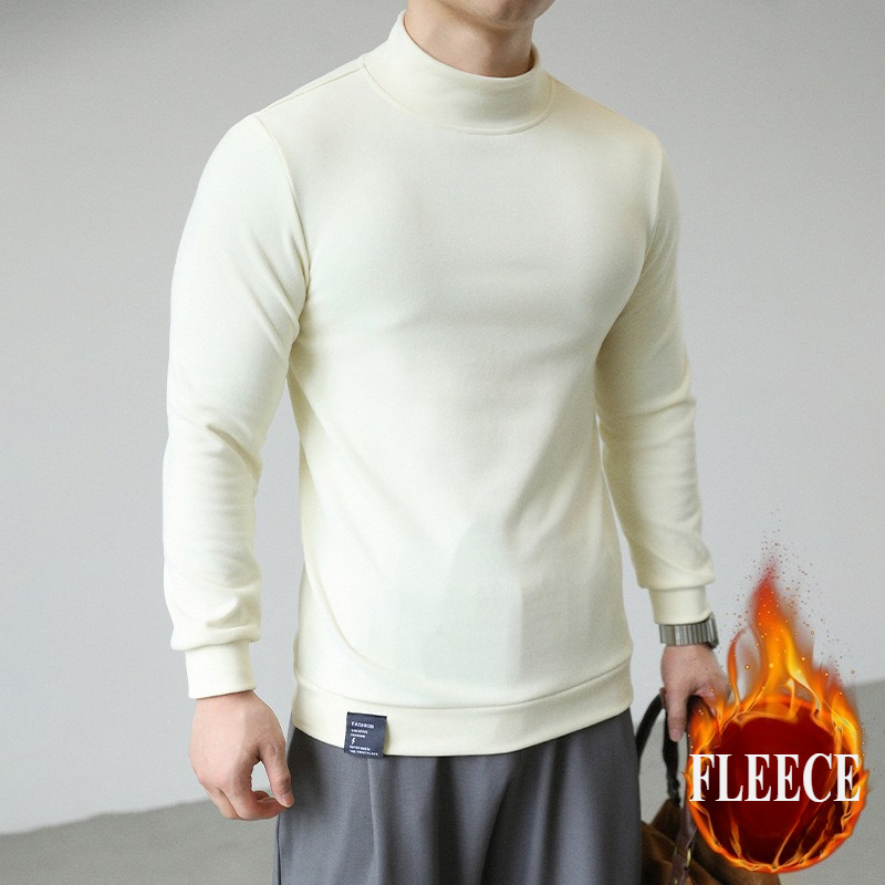 速乾性メンズサーマルトップ長袖モックネックブルーフリース暖か - Running Gear Long Sleeve のレビューと価格