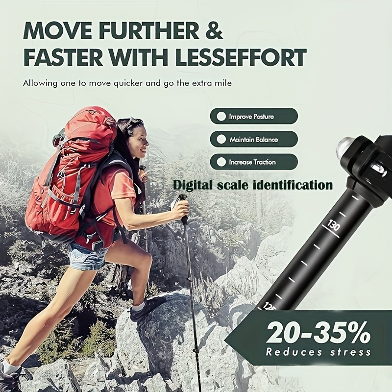 軽量100％カーボンファイバー製折りたたみ式ウォーキング＆ハ - Trekking Pole Carbon のレビューと価格