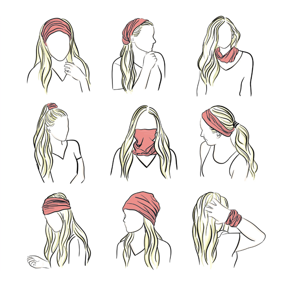 パープルバラクラバ女性ランニングキャンプヘッドバンドバンダナ - Head Gear Running のレビューと価格