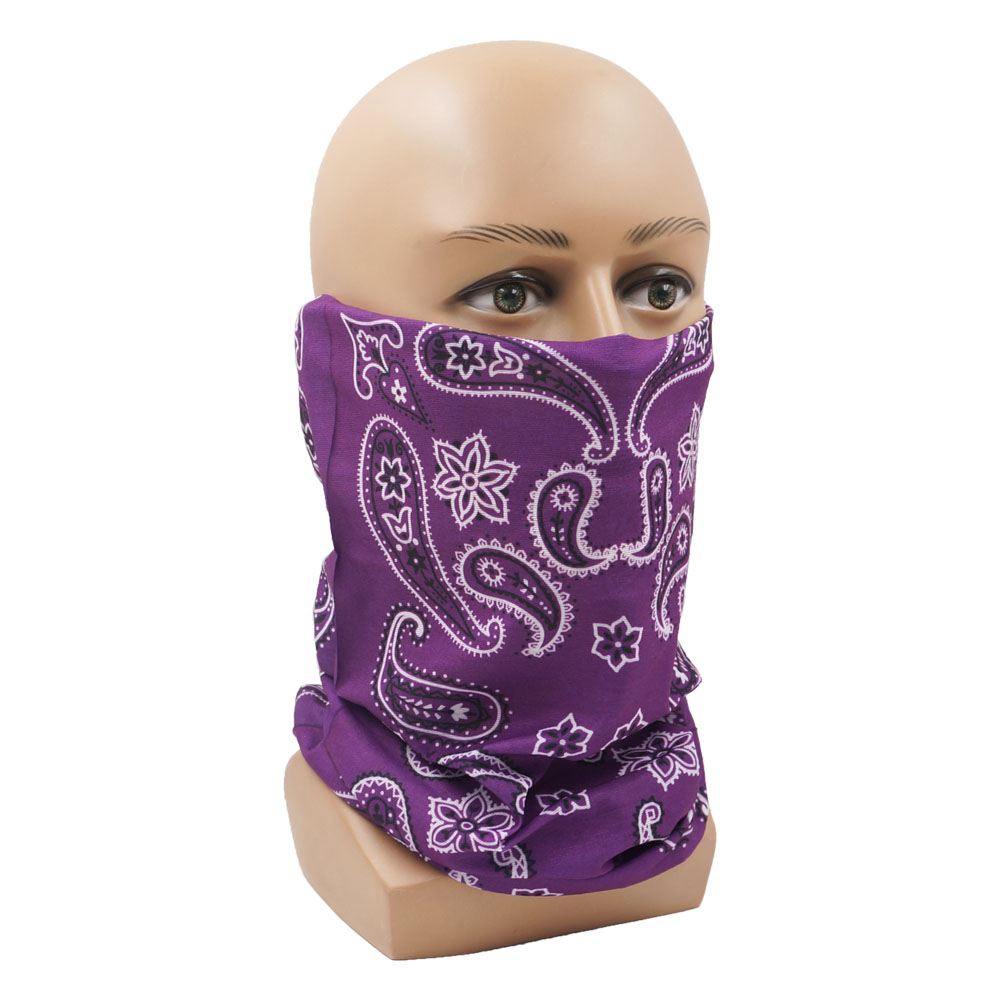 パープルバラクラバ女性ランニングキャンプヘッドバンドバンダナ - Head Gear Running のレビューと価格