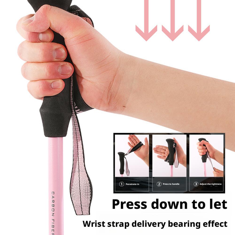 超軽量折りたたみ式3段式トレッキングポール カーボン伸縮式3 - Trekking Pole Carbon のレビューと価格