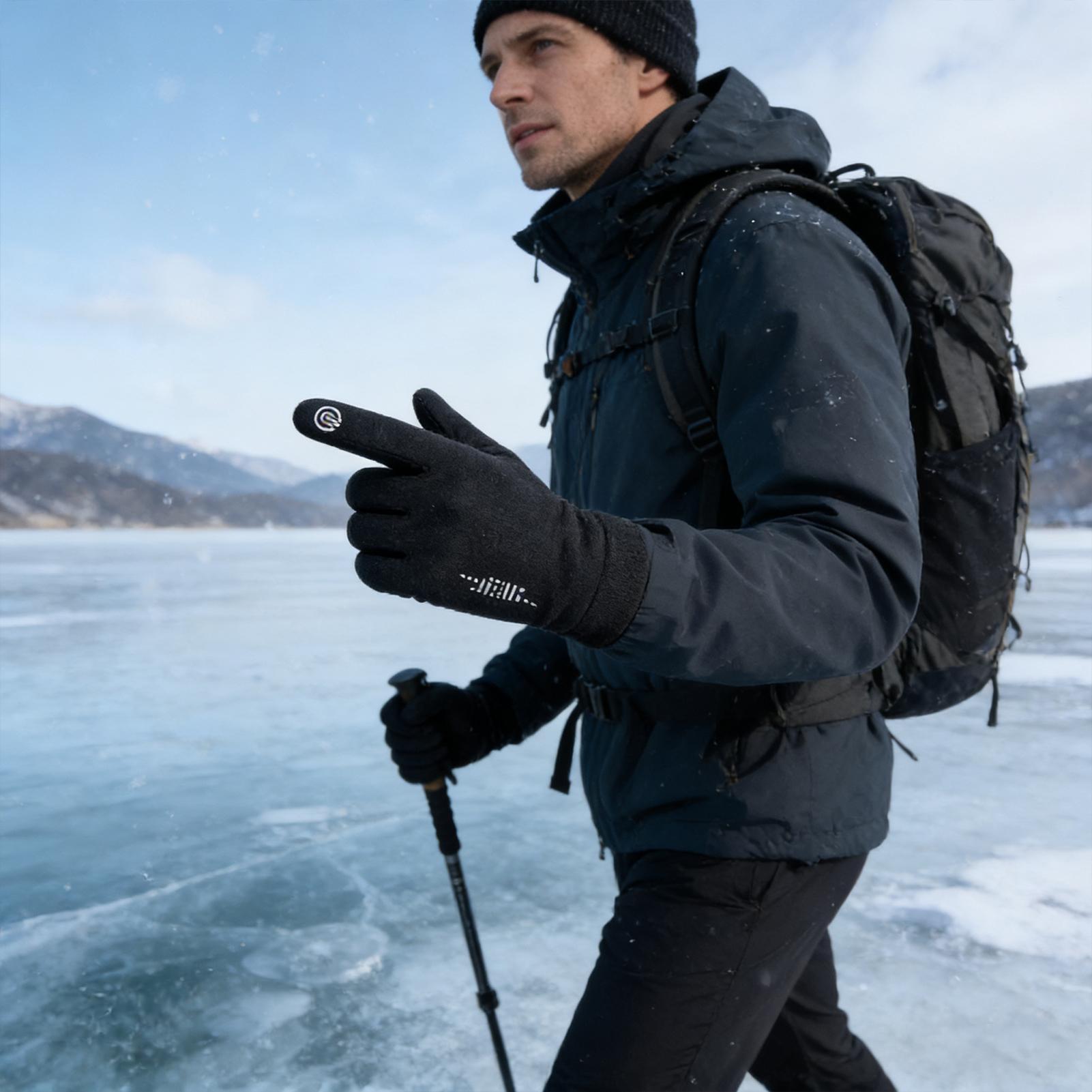 暖かいサイクリンググローブ フルフィンガー 寒い天候用 アウ - Running Gear For Cold Weather のレビューと価格